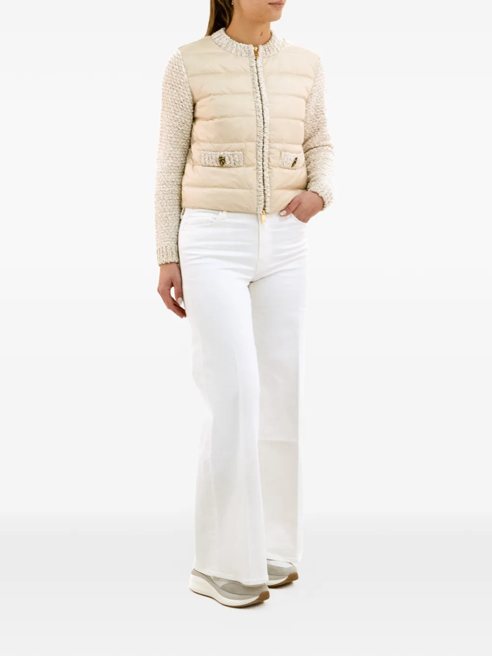 Moncler Jack met gewatteerd vlak Beige