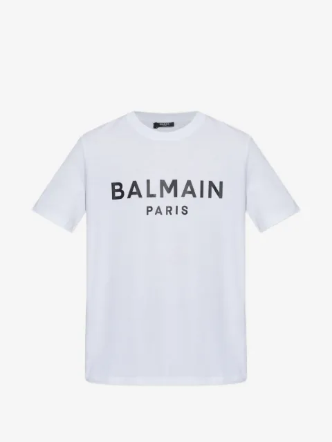 Balmain T-shirt con stampa Balmain Paris