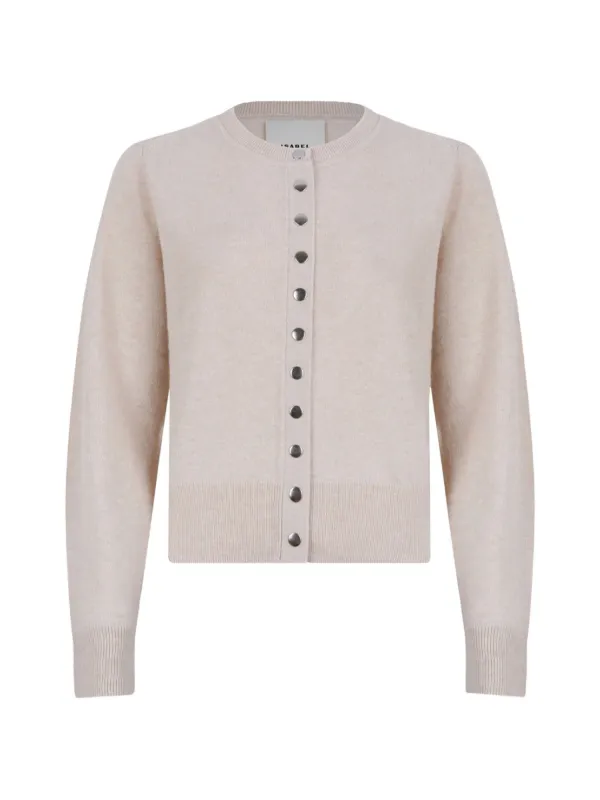 Isabel Marant Buttoned Long-sleeve Cardigan in Neutrals
