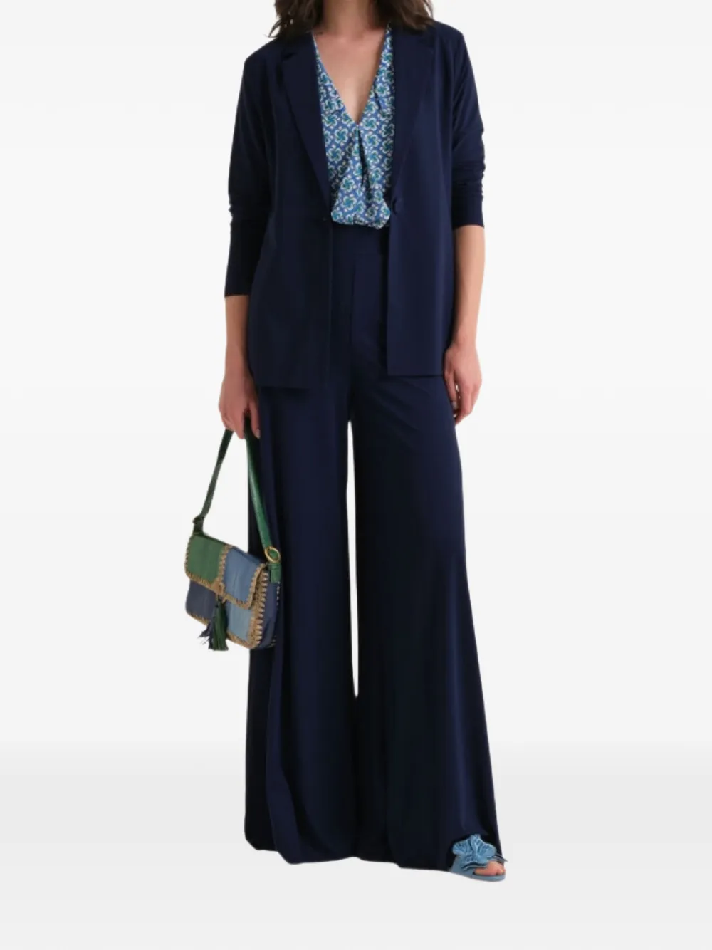 MALIPARMI High waist palazzo broek Blauw
