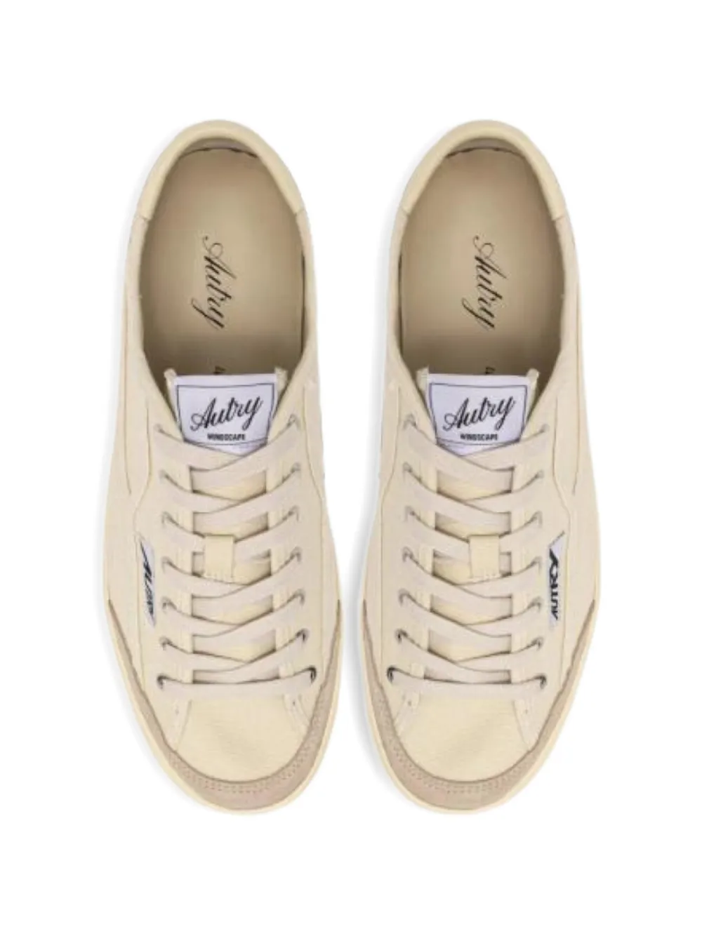 Autry Windscape logo-patch sneakers Beige