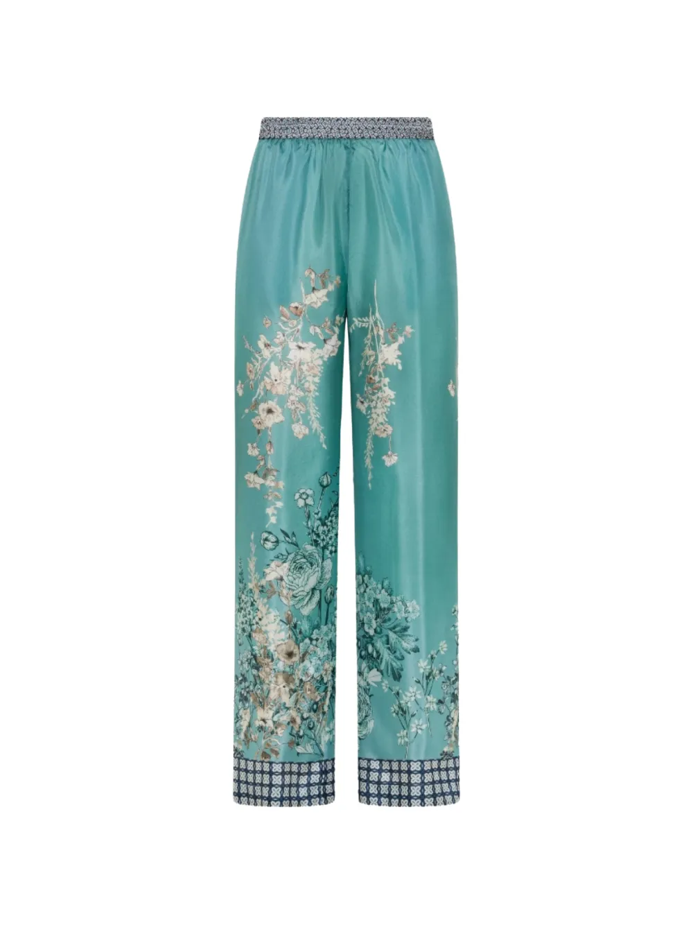 Seventy floral print trousers - Blu