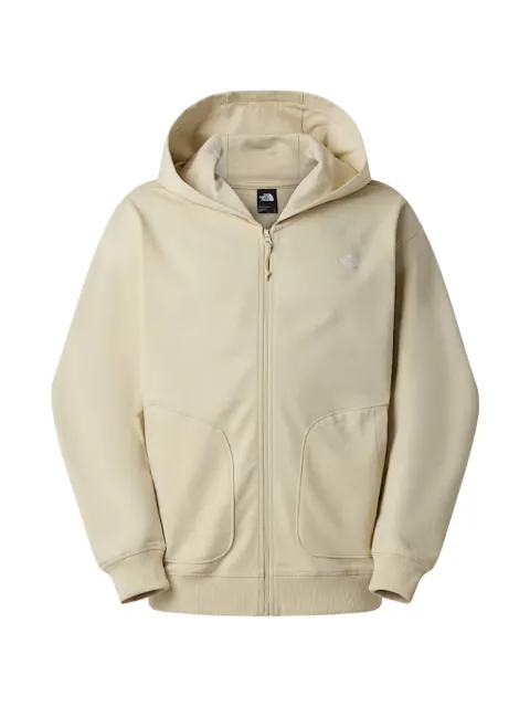 The North Face logo-embroidered zip-up hoodie