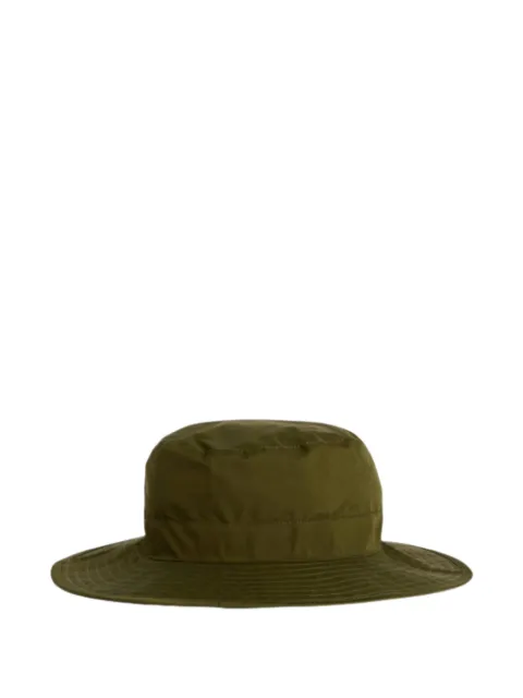 Barbour logo-patch wide-brim hat