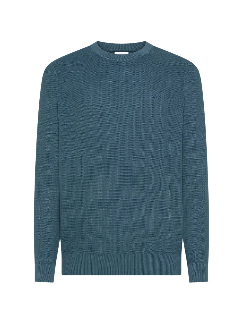 Sun 68 Crewneck Textured Knitwear In Blue