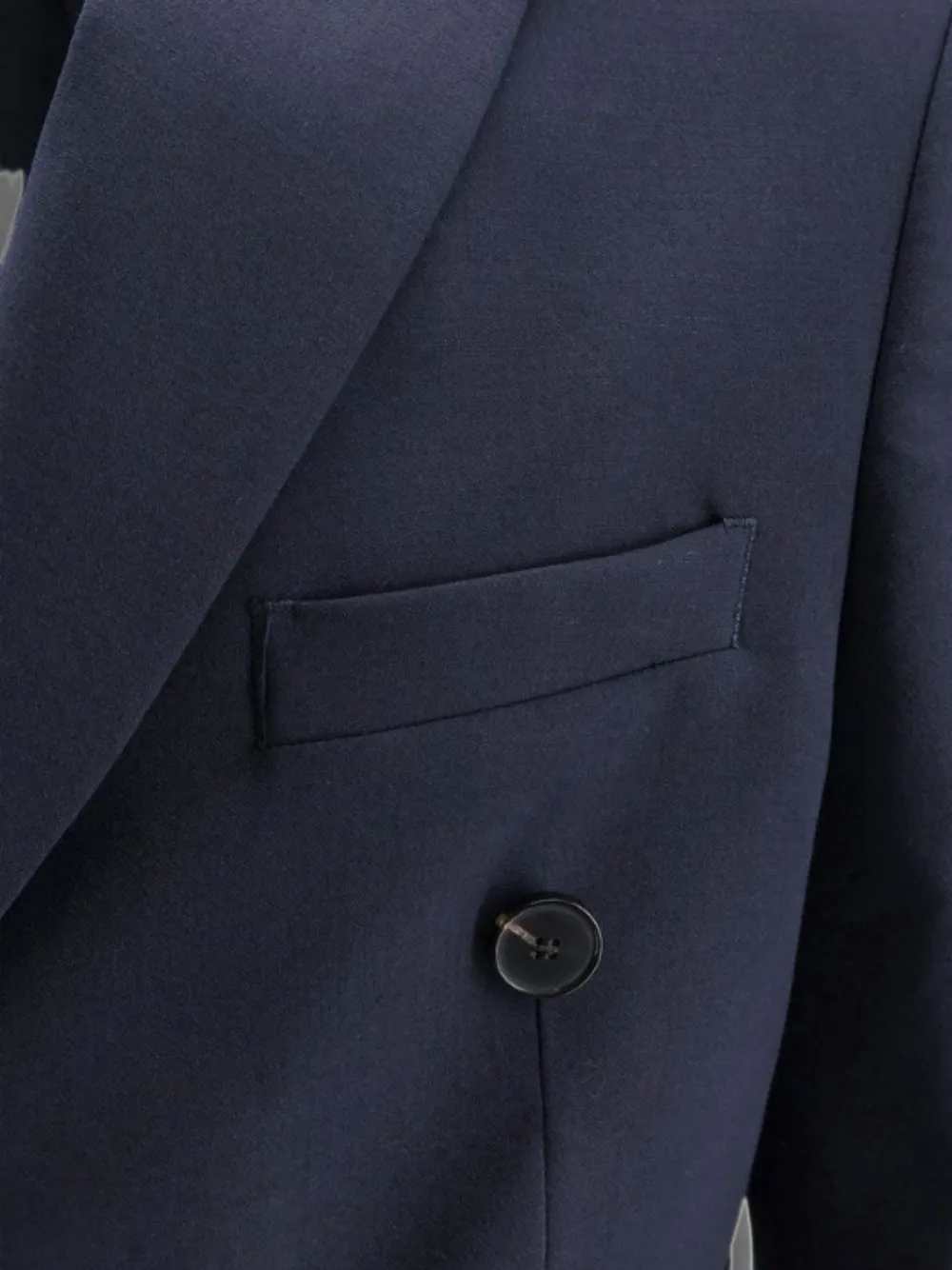  Amaránto Blazer Con Doble Botonadura - Azul 