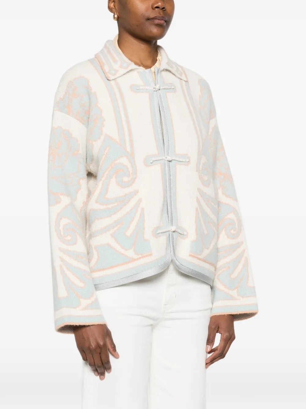  Forte Forte Floral-print Cardigan - Neutrals 