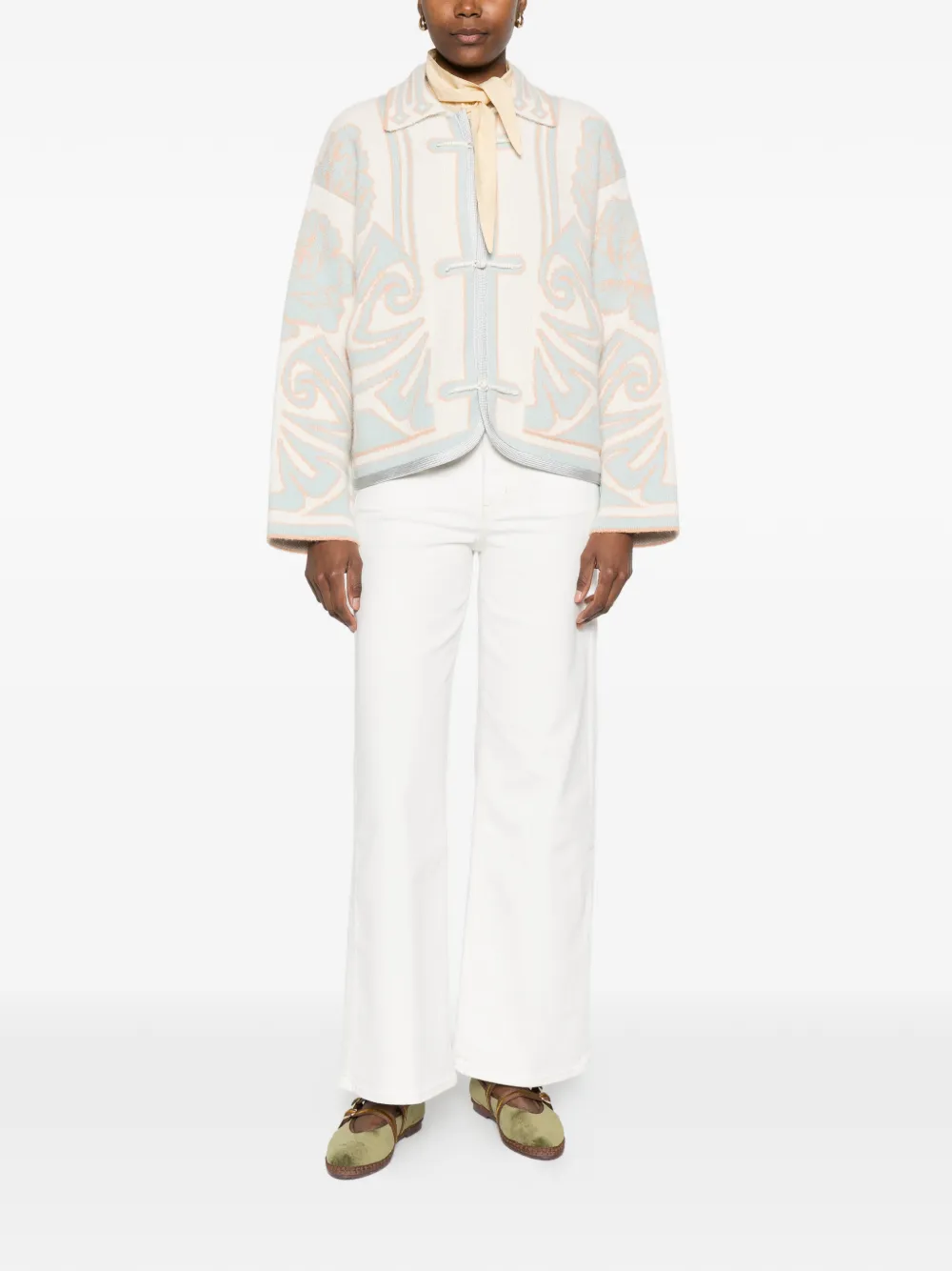  Forte Forte Floral-print Cardigan - Neutrals 