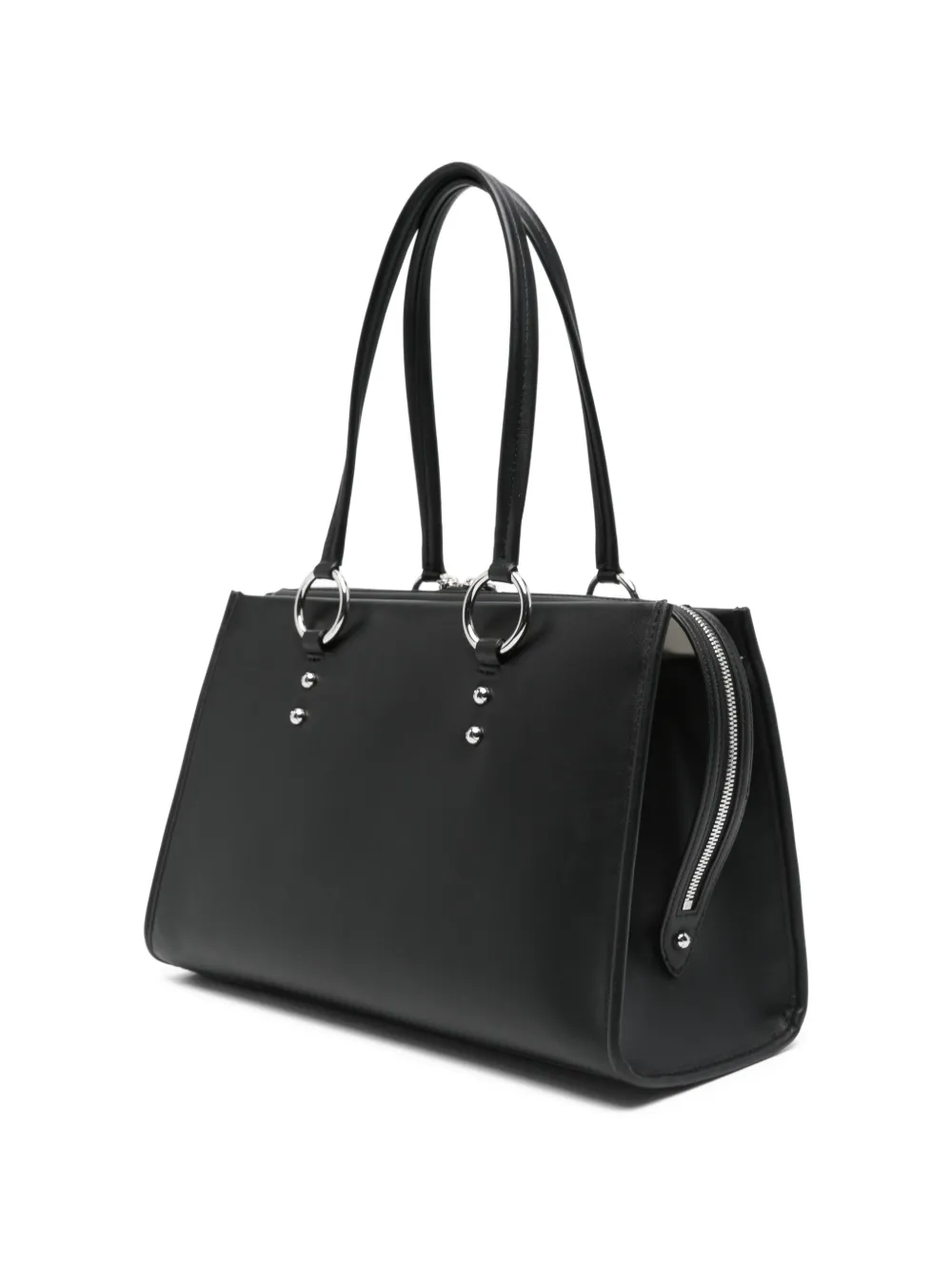 Lacoste Medium schoudertas met ring-detail Zwart