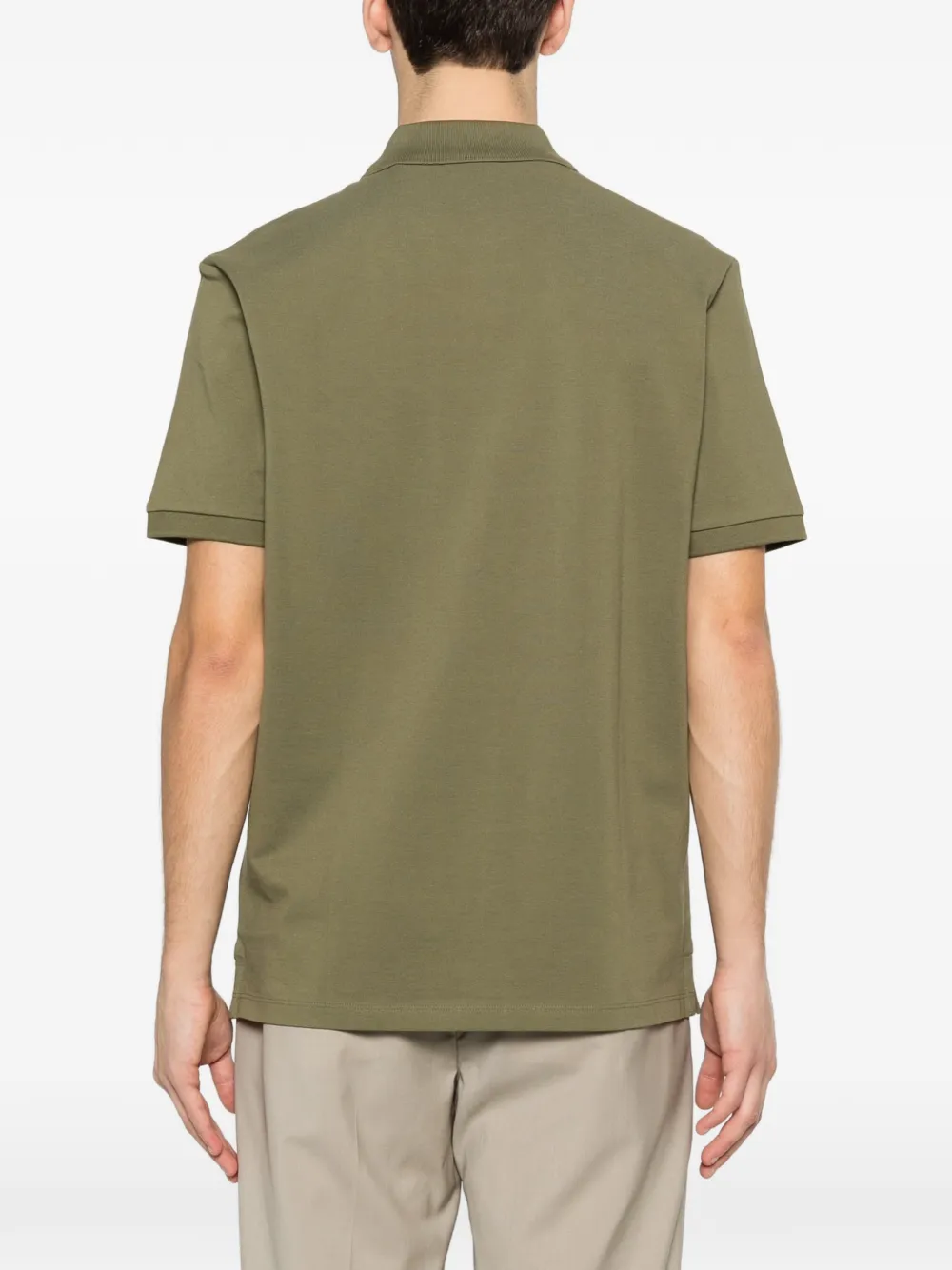 BOSS Poloshirt met knopen Groen