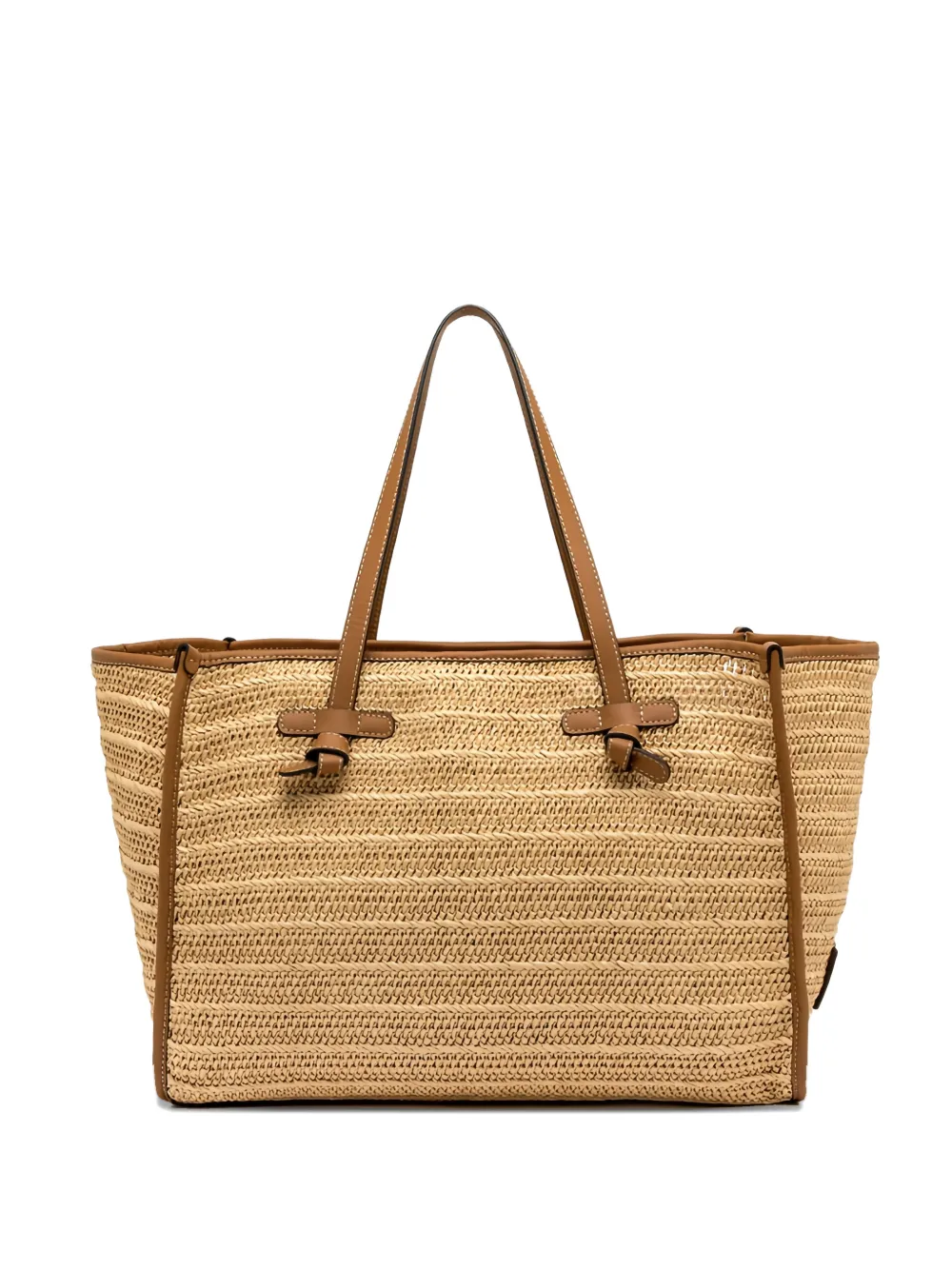 GIANNI CHIARINI Marcella knotted-handle tote bag - Toni neutri