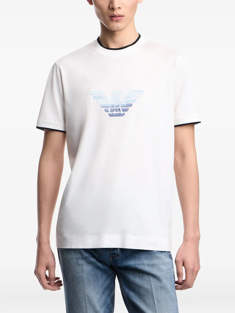 Emporio Armani T-shirt met logodetail Wit