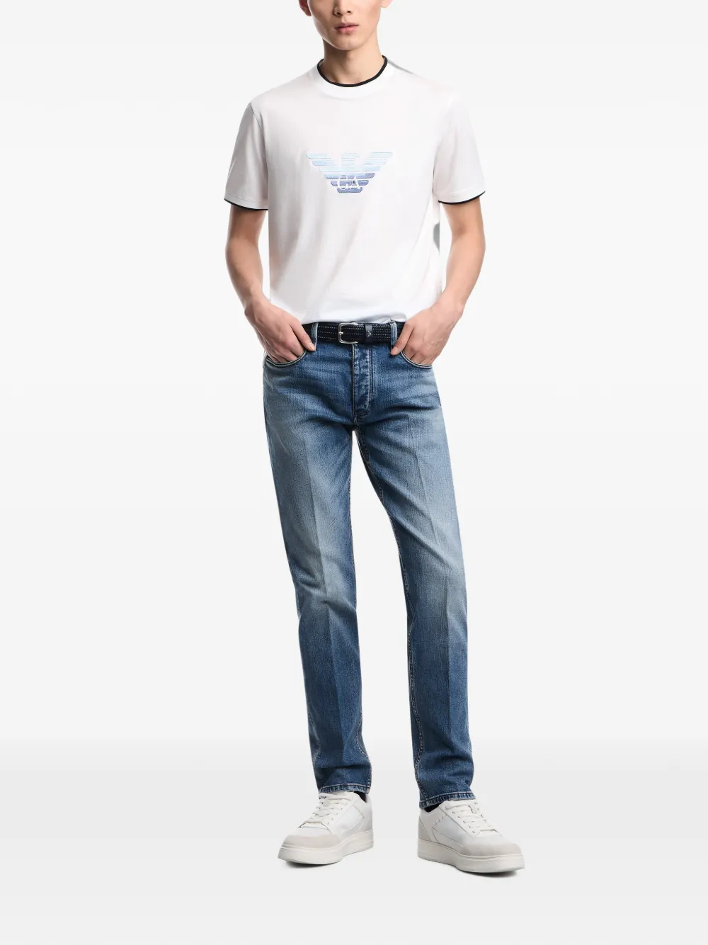 Emporio Armani T-shirt met logodetail Wit