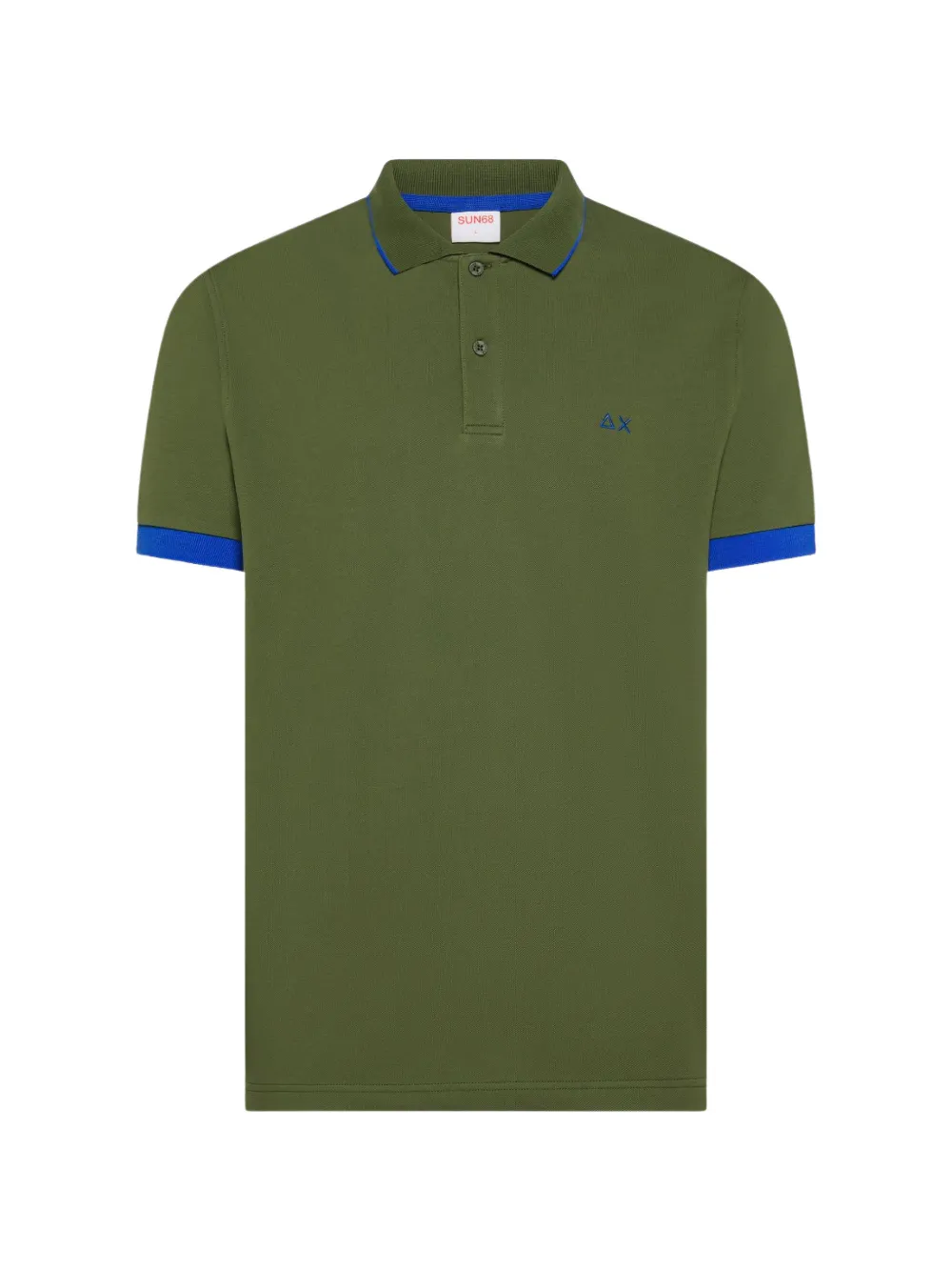 Sun 68 Trim Polo Shirt In Blue