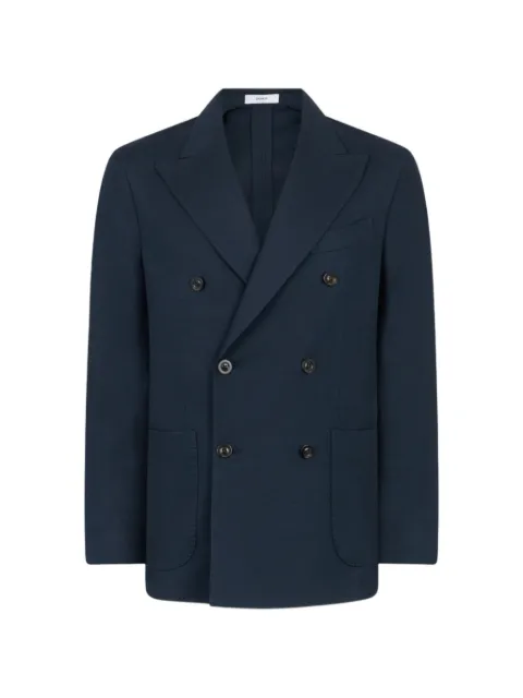 Boglioli double-breasted peak-lapel blazer