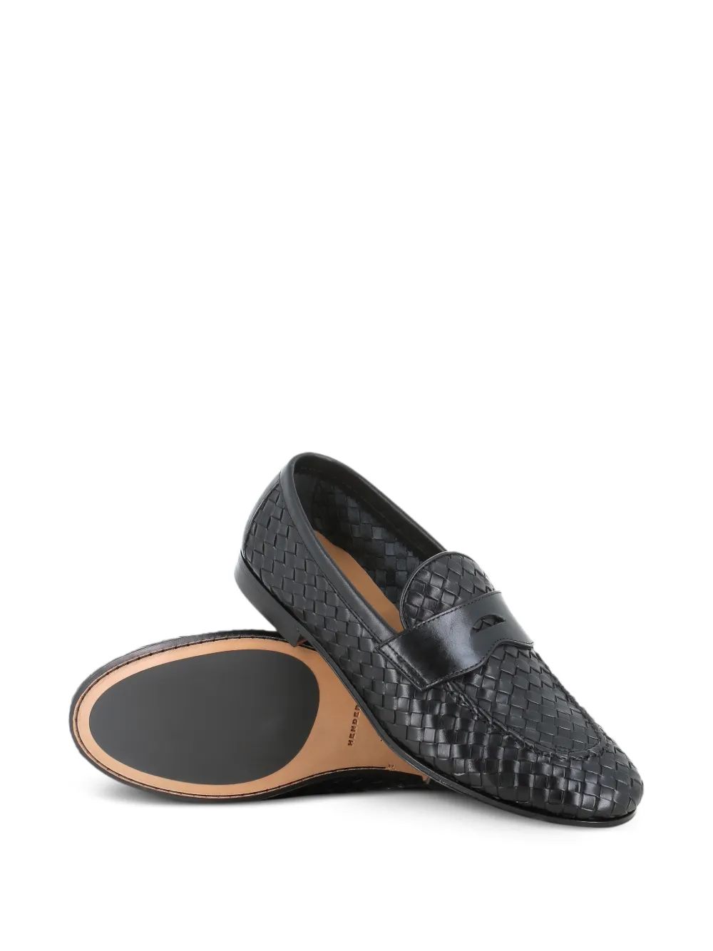 Henderson Baracco Loafers met getextureerd design Zwart