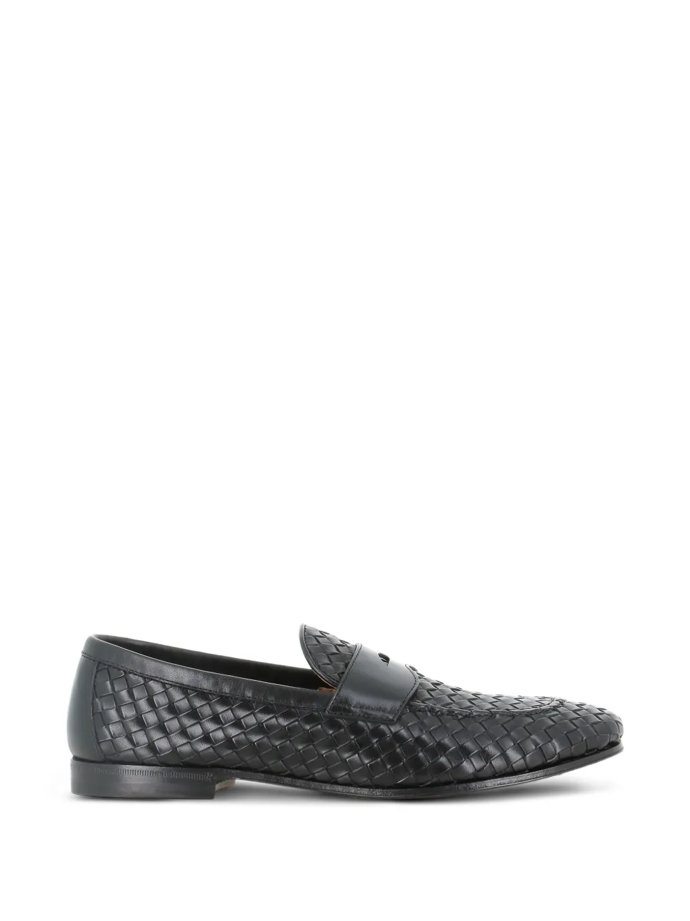 Henderson Baracco textured-design penny-slot loafers - Nero