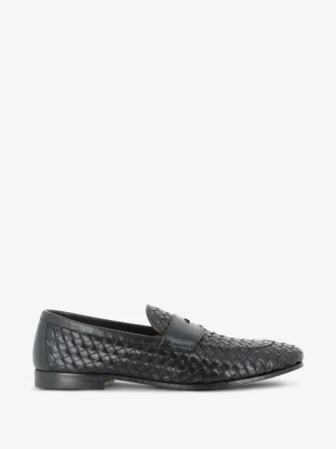 Henderson Baracco textured-design penny-slot loafers