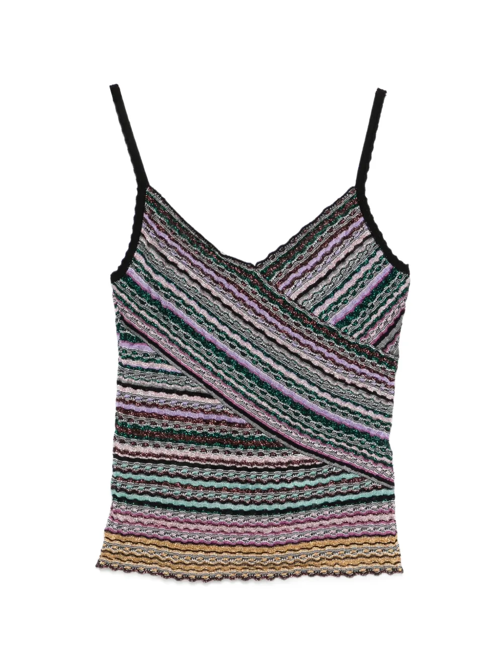 Missoni striped wrap tank top - Viola
