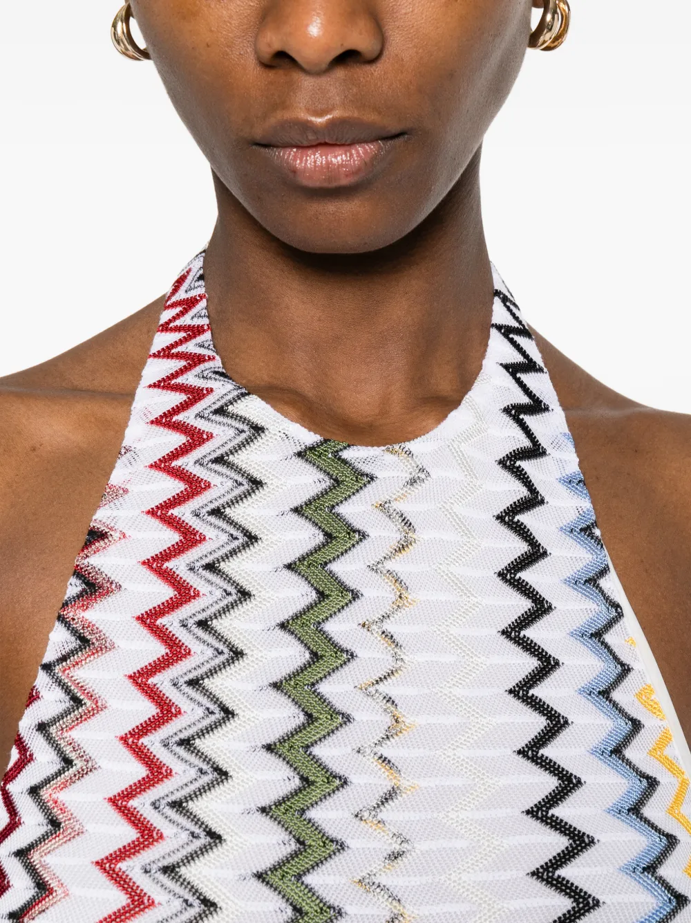 Missoni Jurk met zigzag patroon Wit
