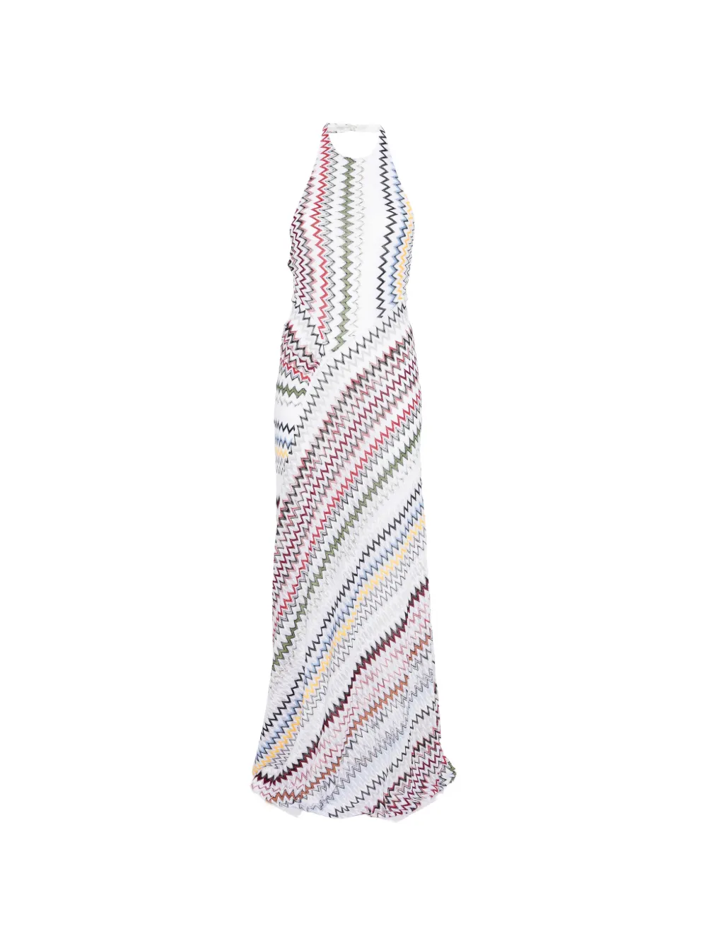 Missoni zigzag-pattern maxi dress - White