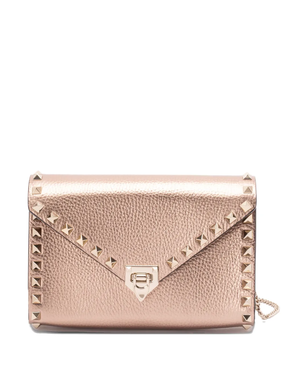 Valentino Garavani Rockstud leather satchel bag - Rosa