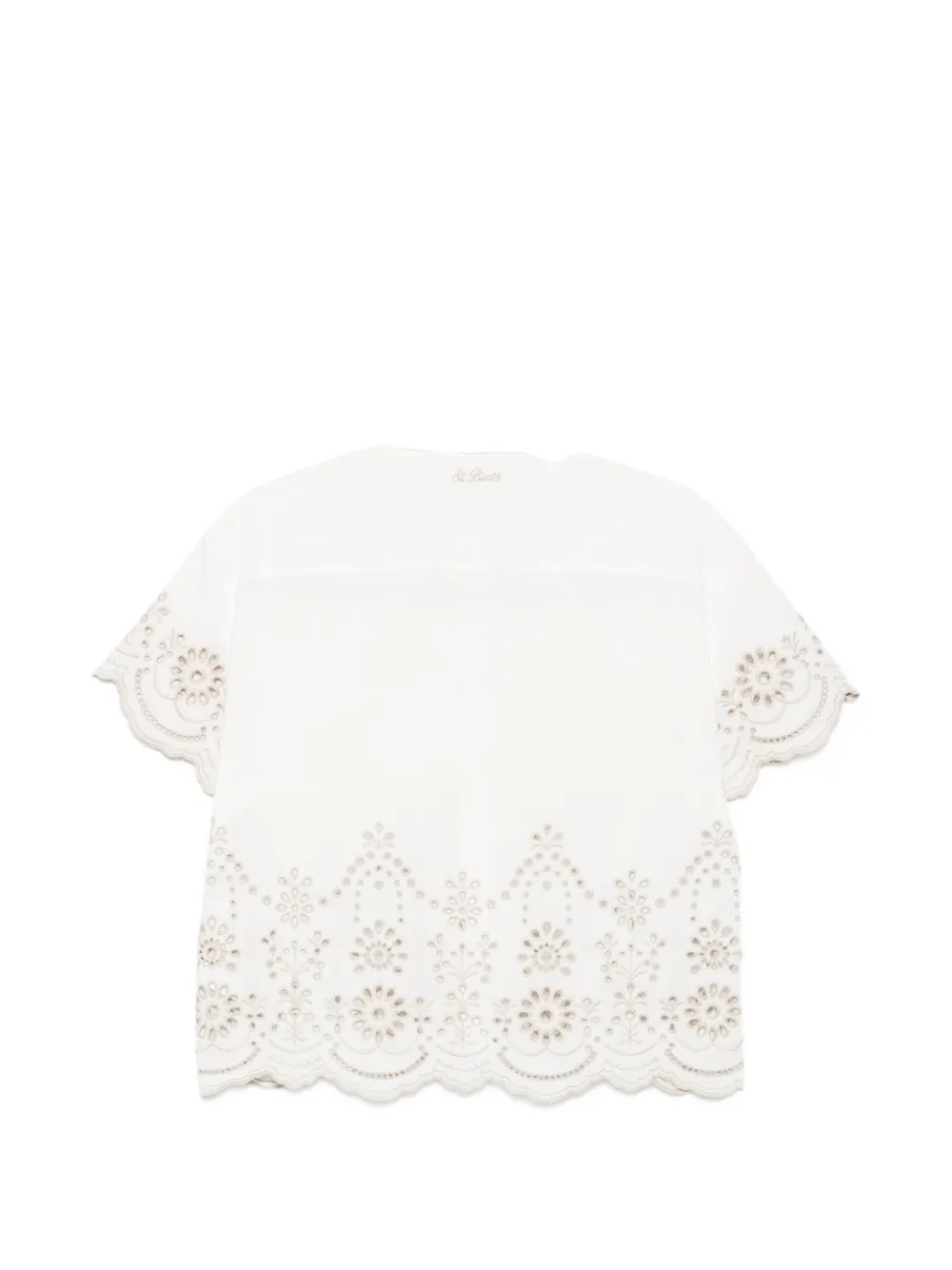 MC2 Saint Barth Broderie anglaise shirt Wit