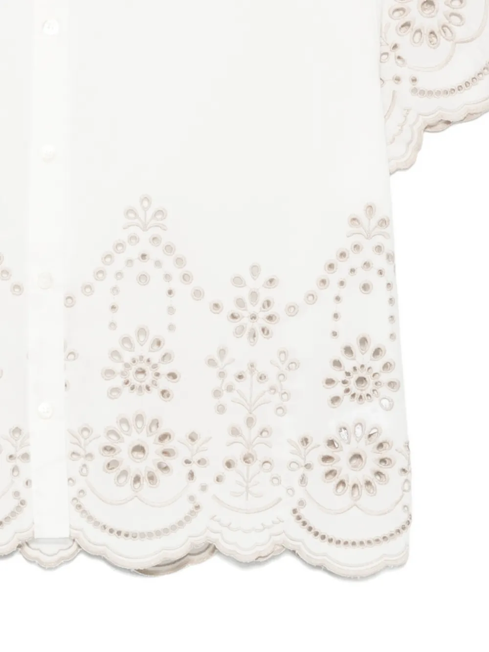 MC2 Saint Barth Broderie anglaise shirt Wit
