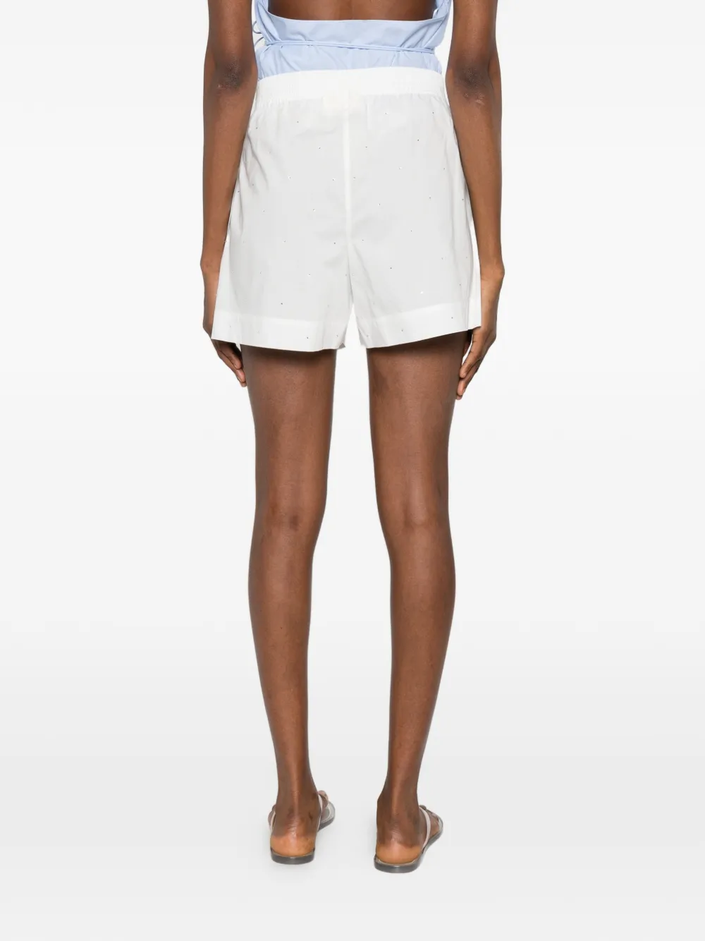 MC2 Saint Barth Meave shorts verfraaid met kristallen Wit