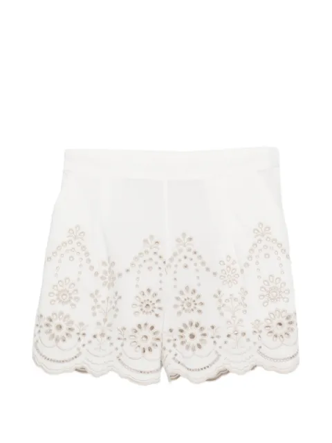 MC2 Saint Barth Amani broderie-anglaise scalloped-hem shorts