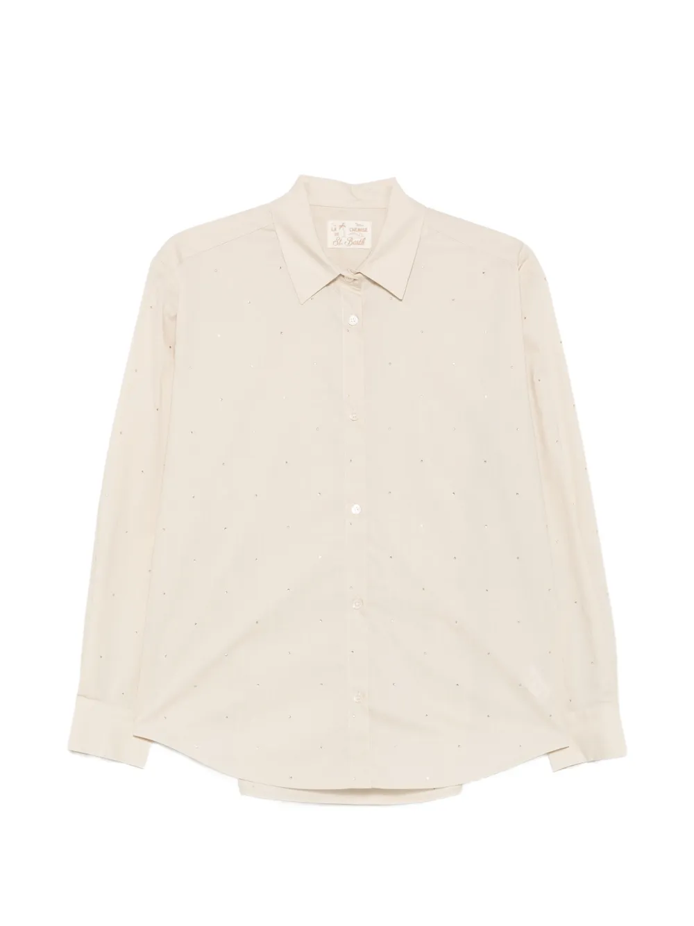 MC2 Saint Barth Meredith blouse verfraaid met stras Beige