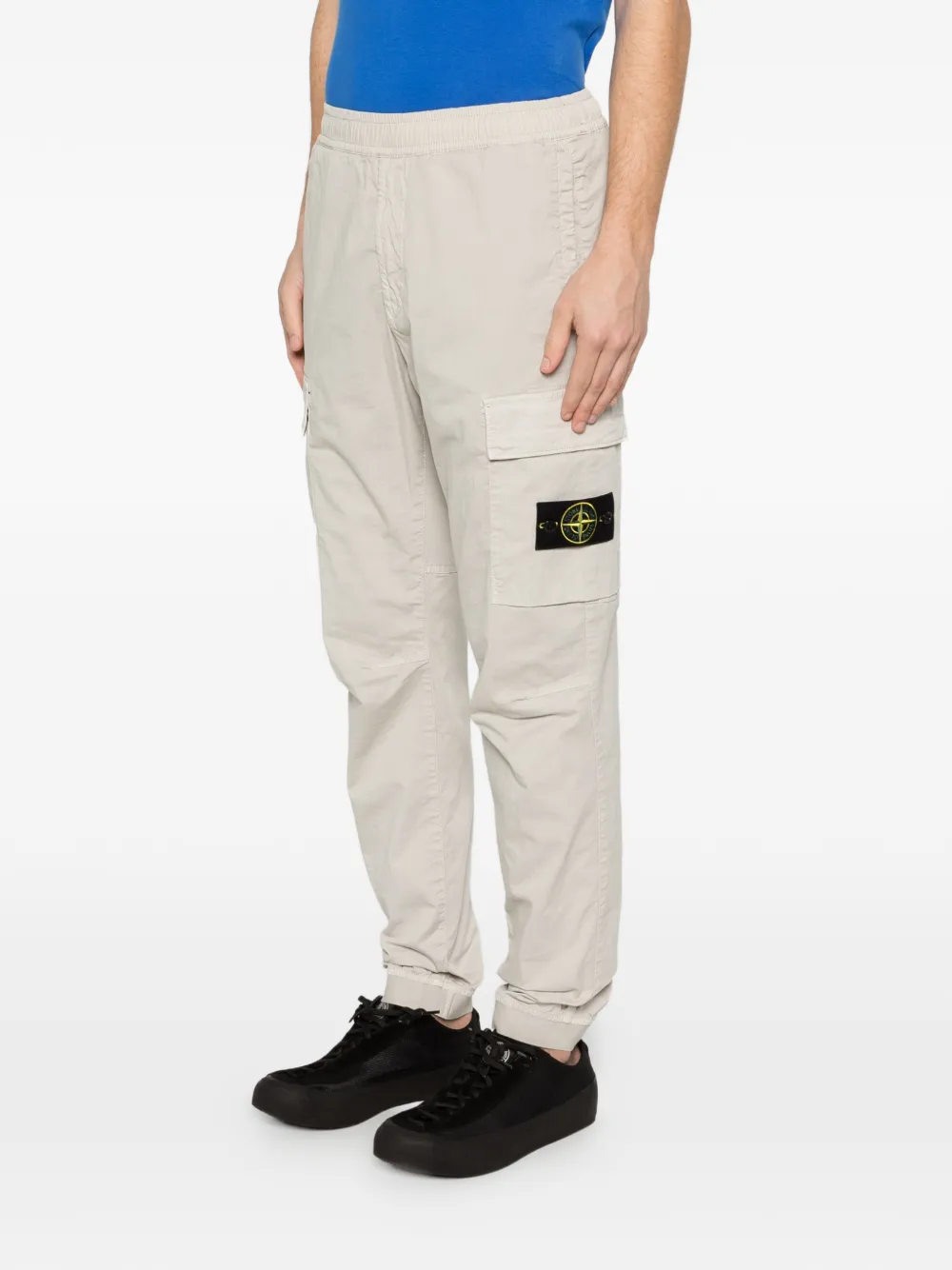  Stone Island Logo-patch Cargo Trousers - Neutrals 