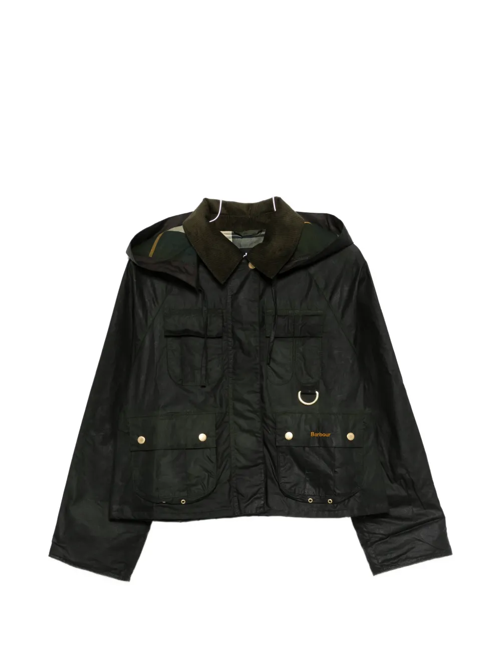 Barbour Liza Wax zip-up hooded jacket - Verde