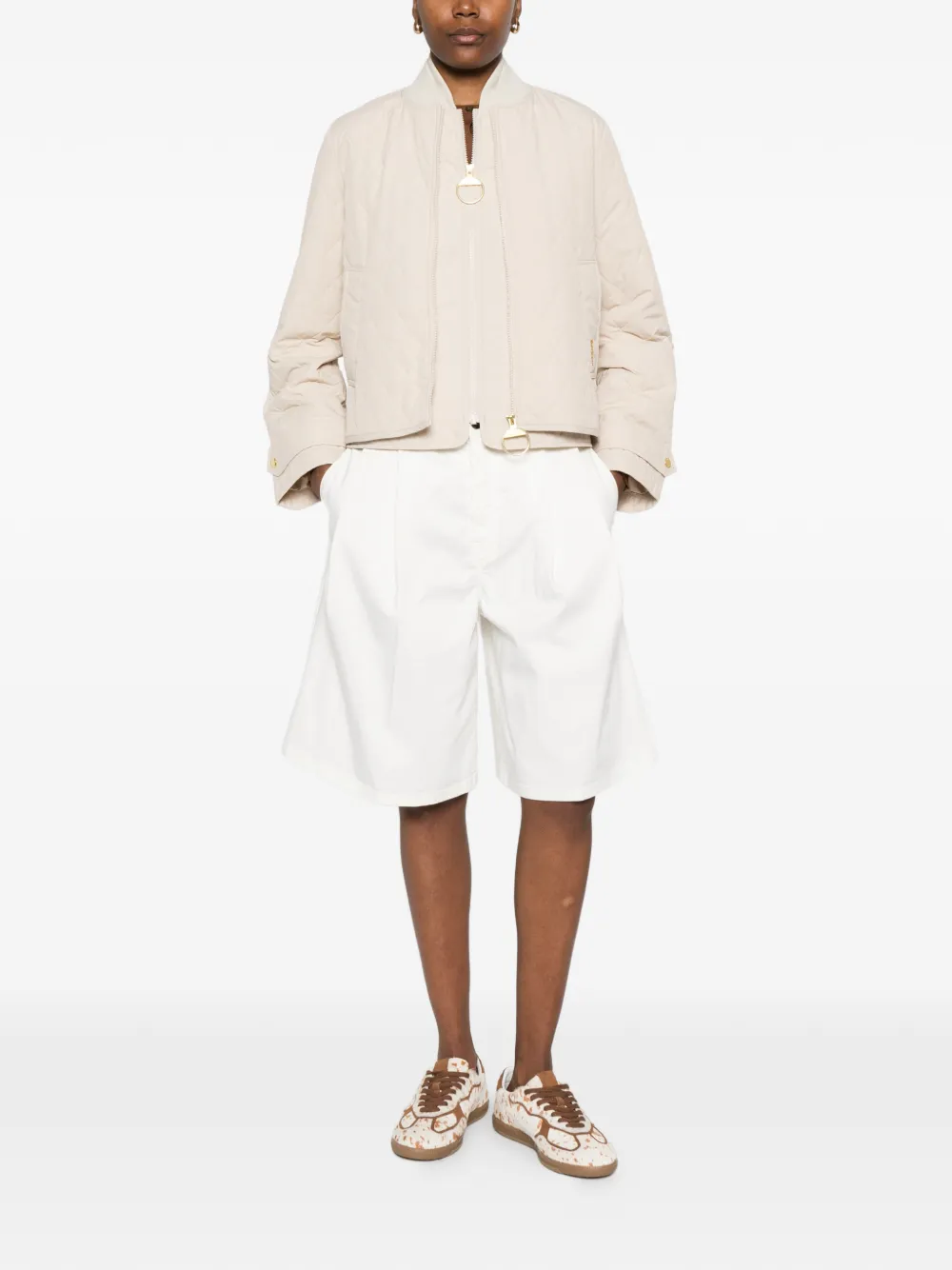 Barbour Gewatteerd jack Beige