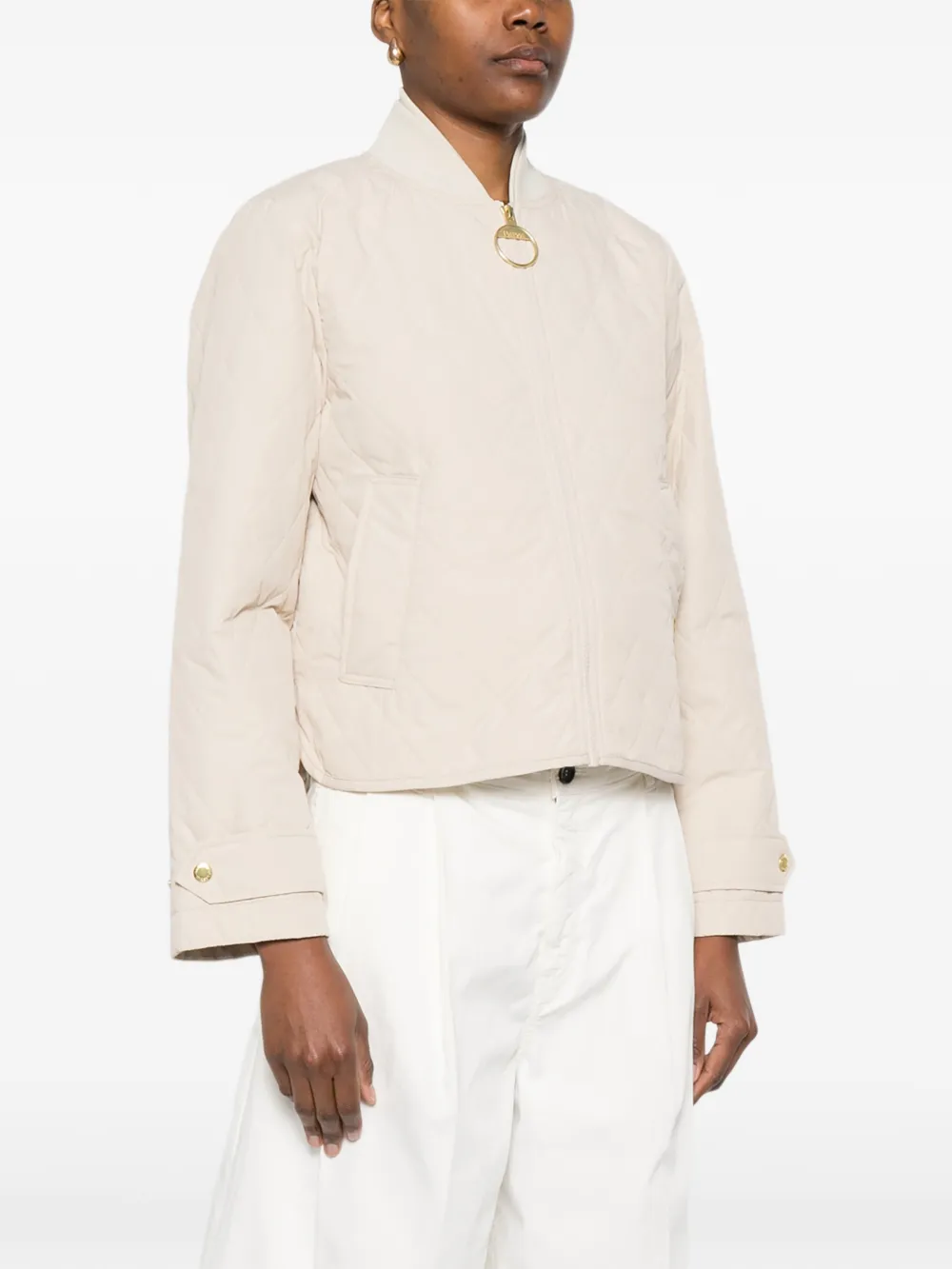 Barbour Gewatteerd jack Beige