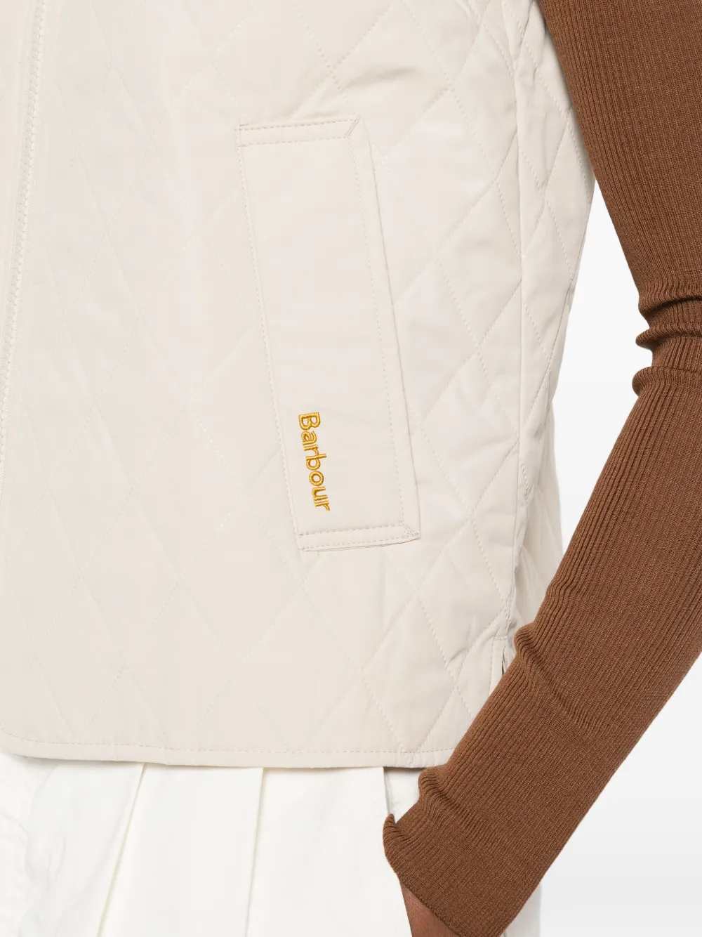 Barbour Bodywarmer met rits Beige