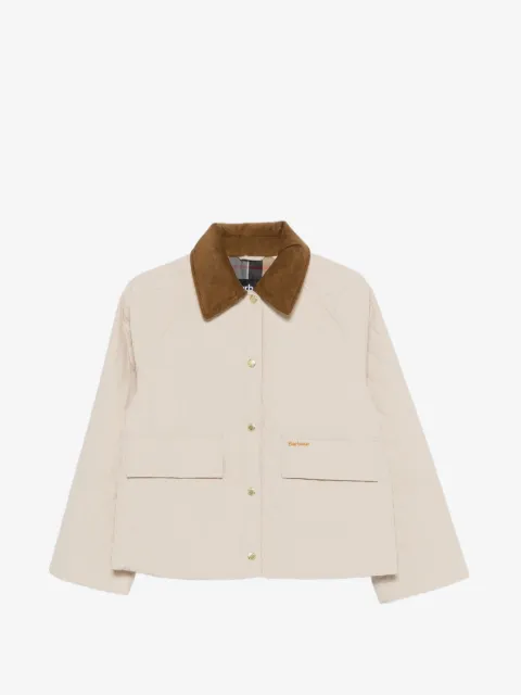 Barbour quilted corduroy-collar jacket