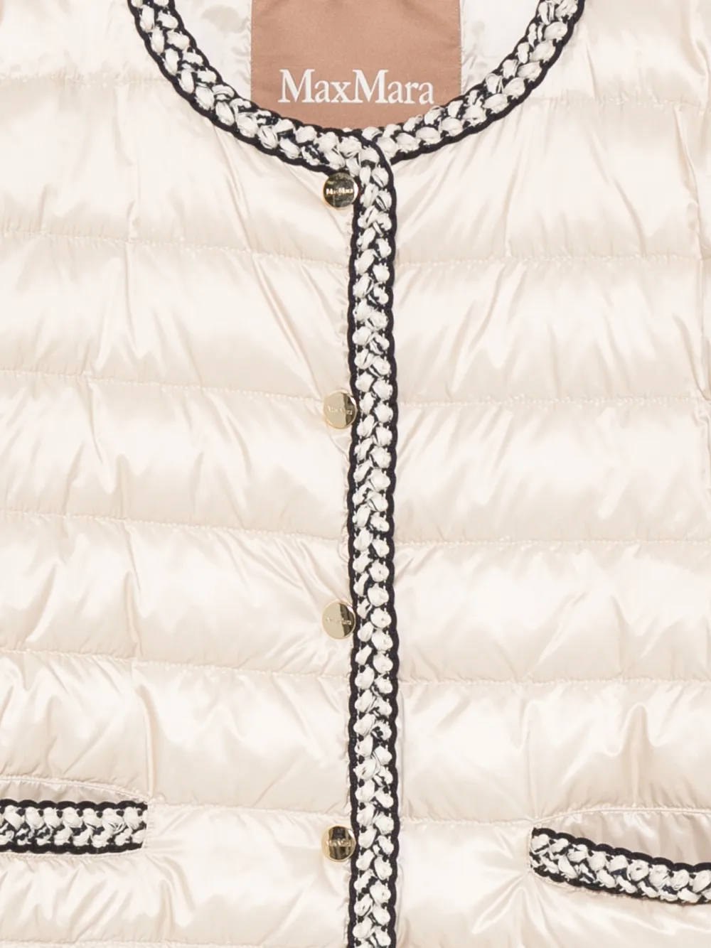 Max Mara Long-sleeve Buttoned Jacket In Neutral