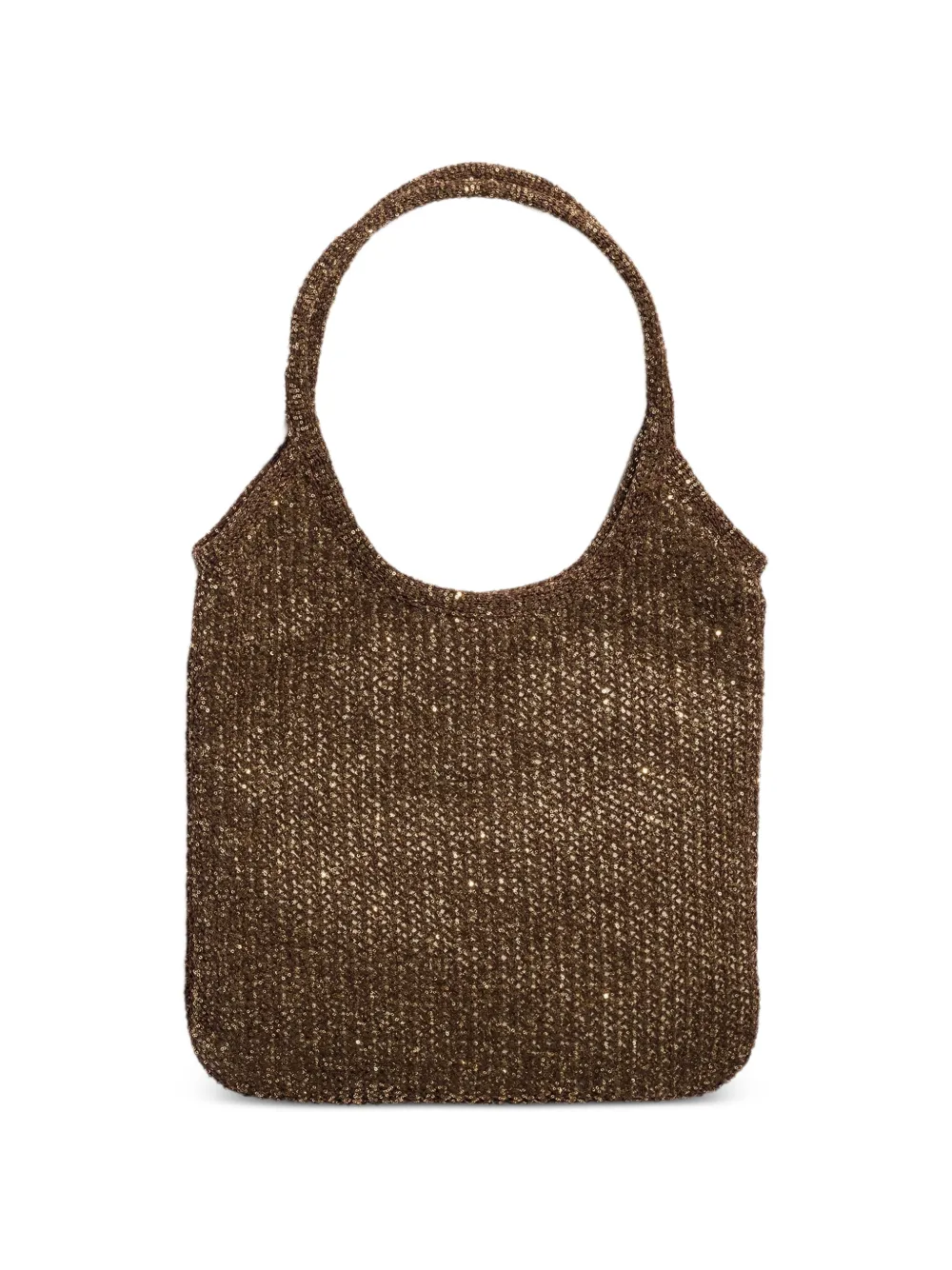 Miu Ivy tas met mesh en pailletten Bruin