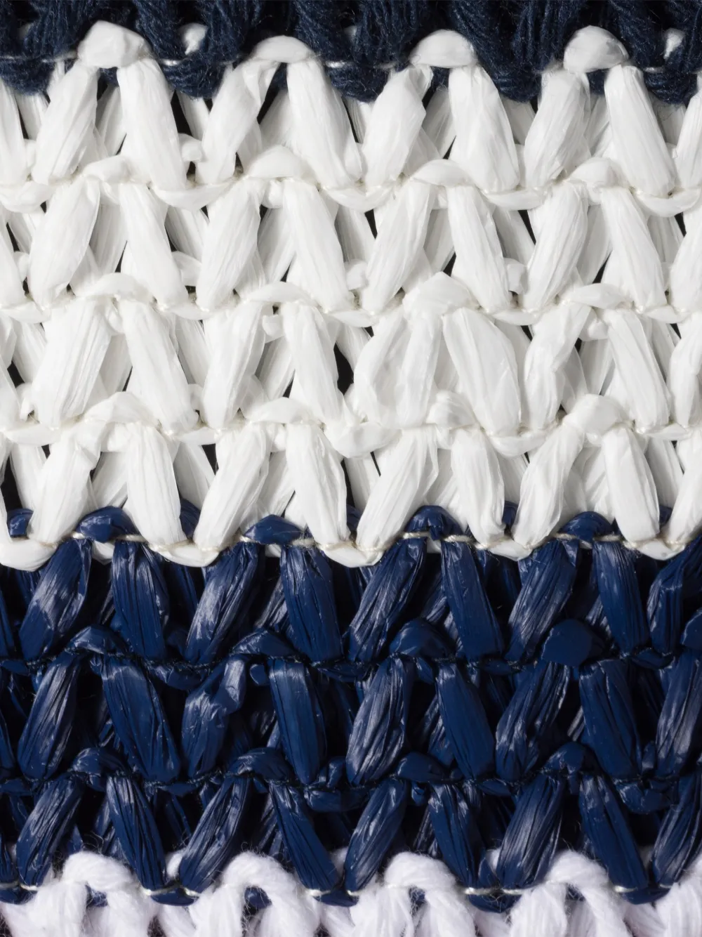 Miu Geweven shopper met raffia-effect Blauw