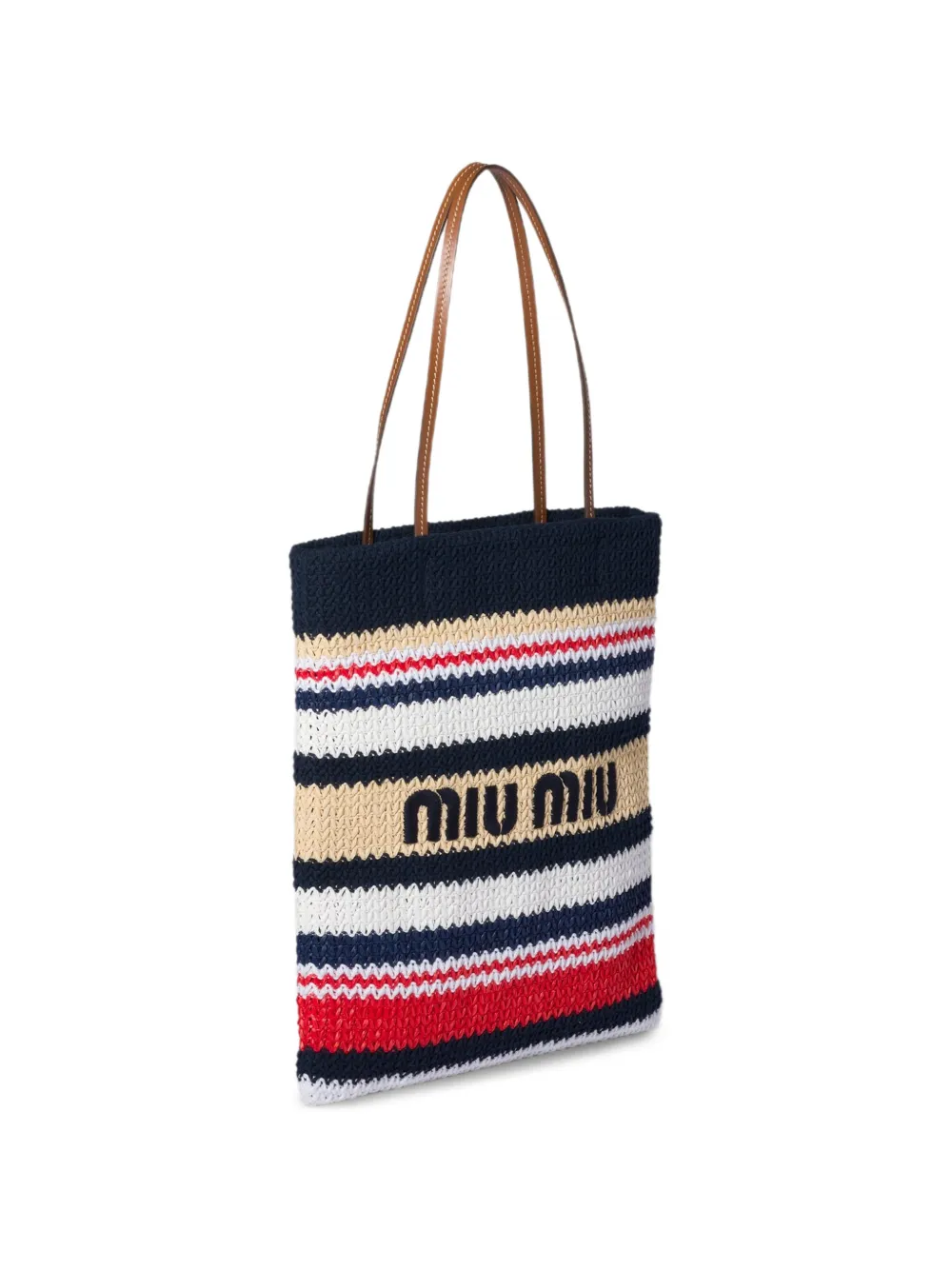Miu Miu ラフィア ハンドバッグ | ブルー | FARFETCH JP