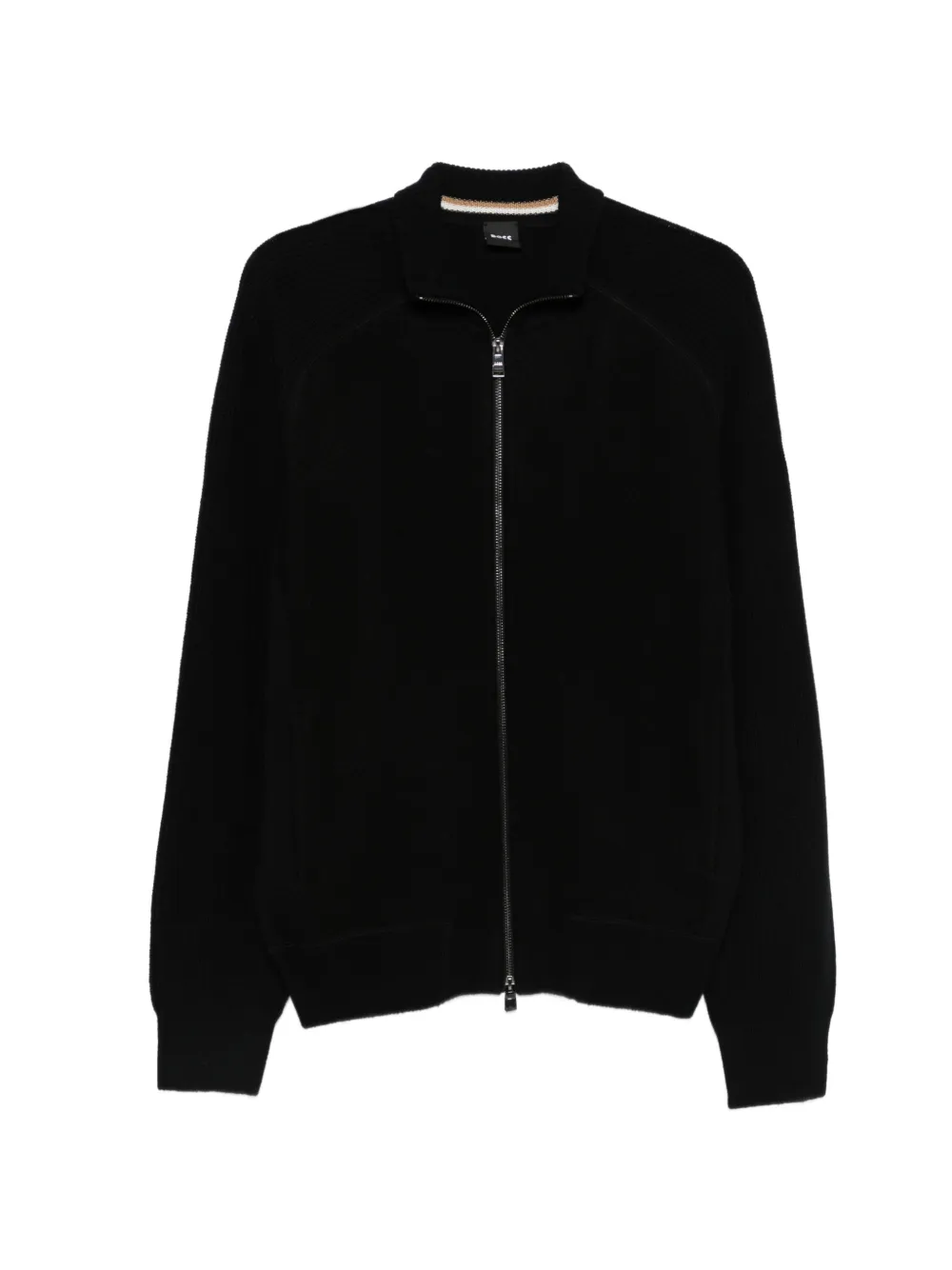 BOSS zip wool cardigan - Nero