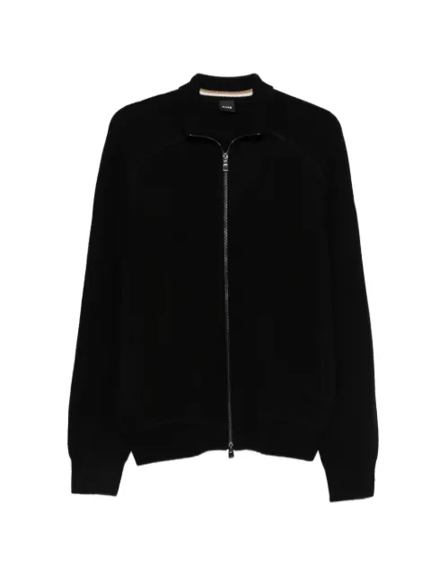 BOSS zip wool cardigan