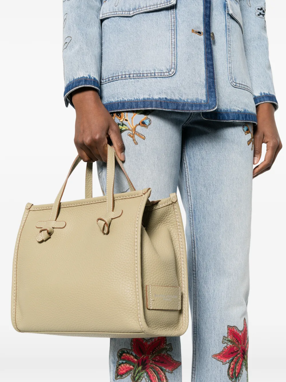 GIANNI CHIARINI Miss Marcella 32 leren shopper Beige