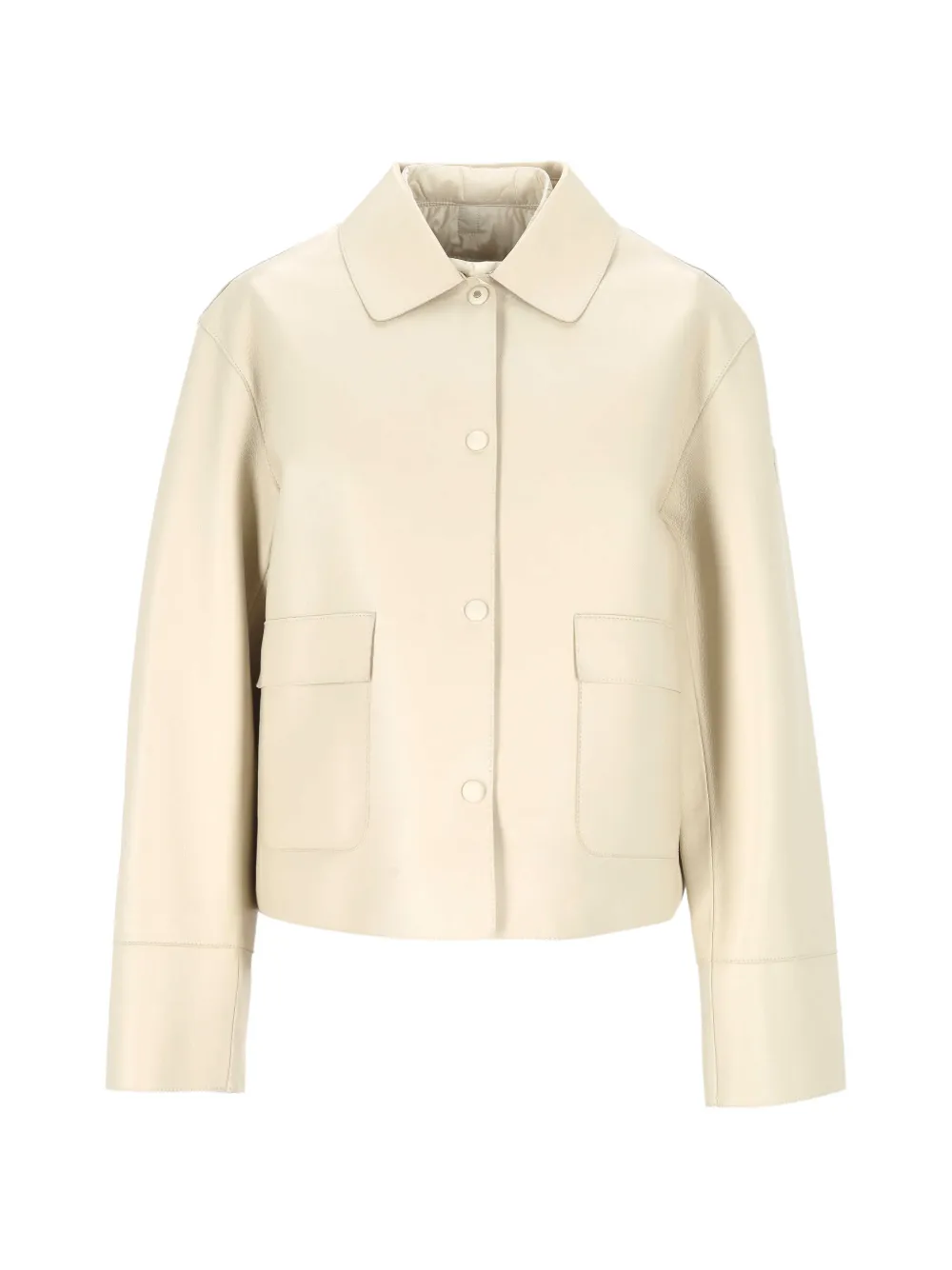 Moncler - Jack met klepzakken - dames - Down/veer/Lamsleer/polyamide/polyamide - 0 - Beige