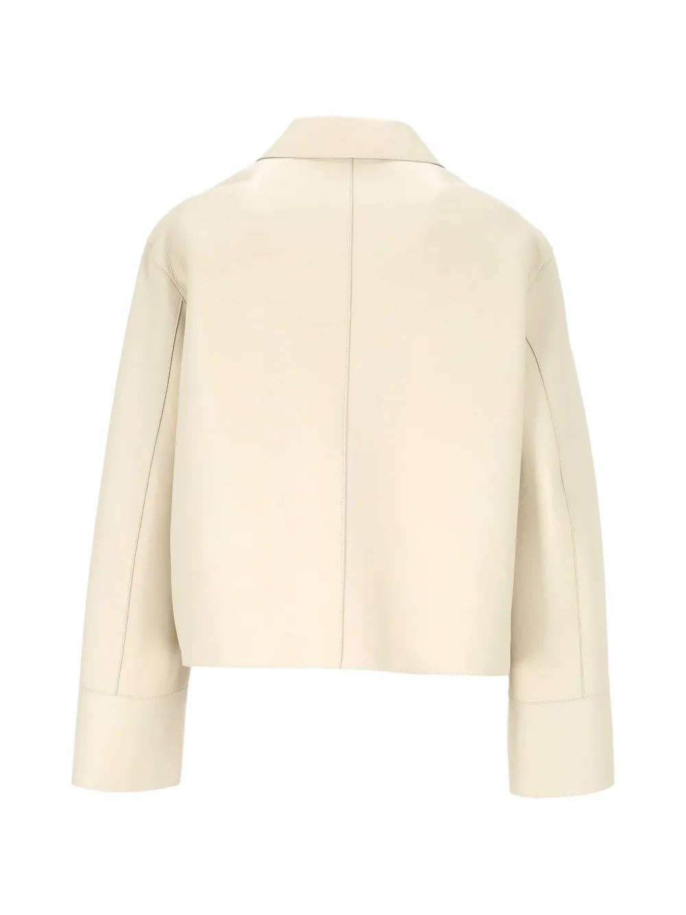  Moncler Flap-pocket Leather Jacket - Neutrals 