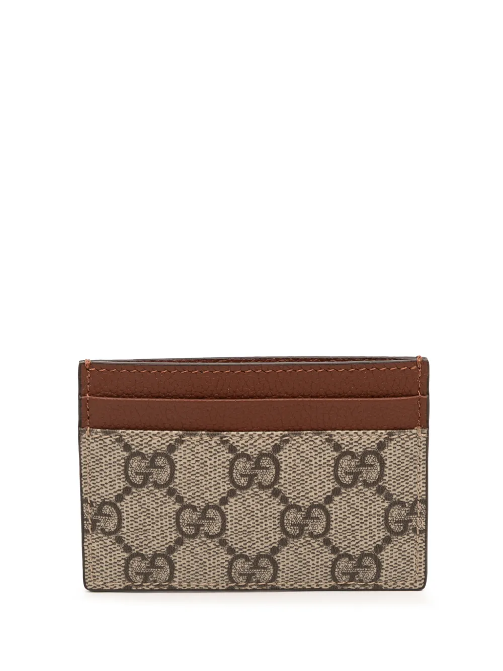 Gucci Pre-Owned 2000-2015 GG Supreme card holder - Marrone