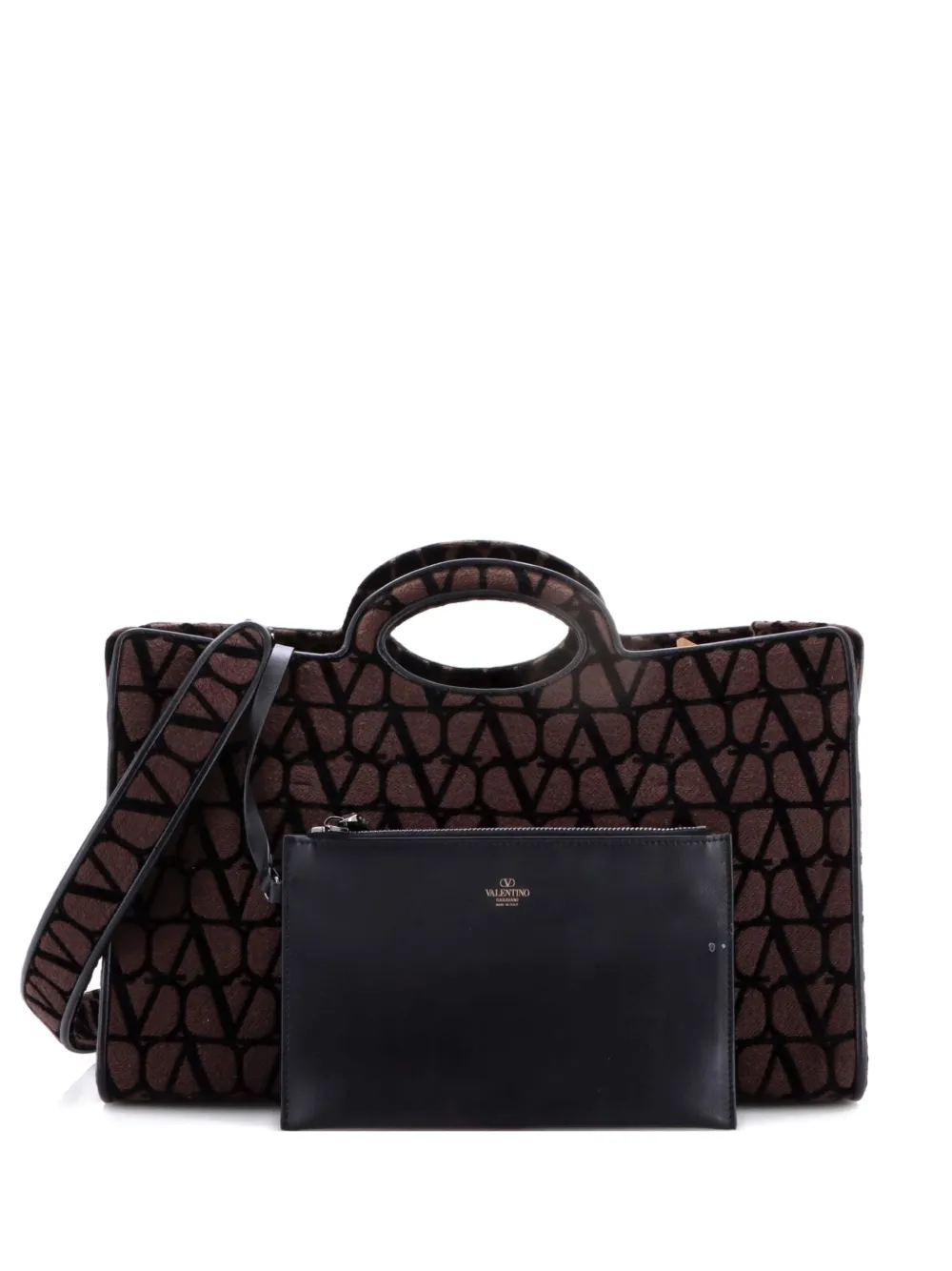 Valentino Garavani Pre-Owned Le Troisieme Toile Iconograph Fabric Medium tote bag - Marrone