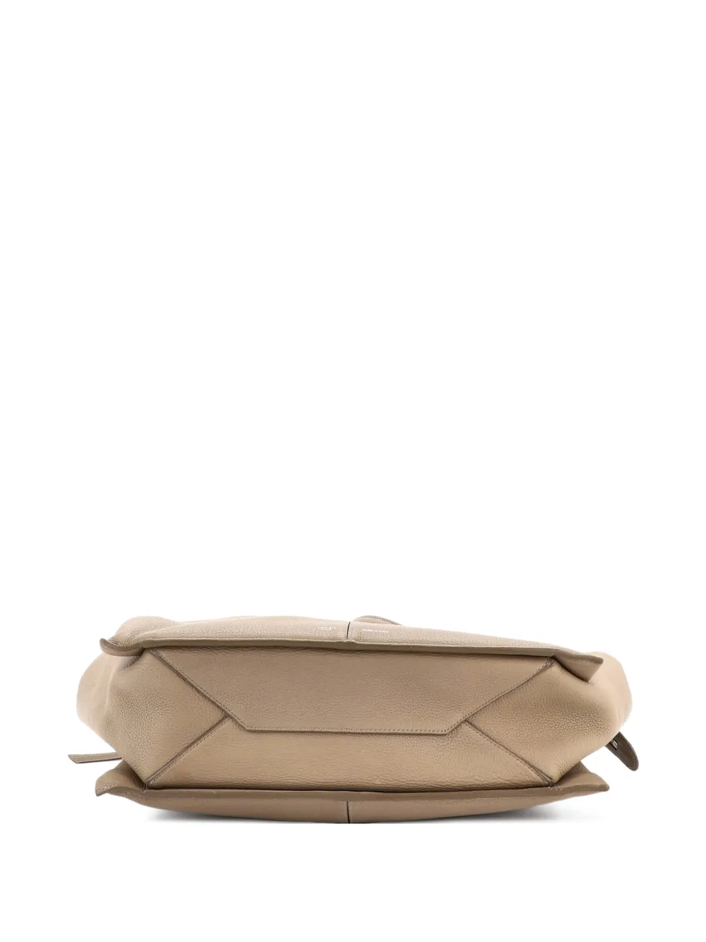 Tri-Fold Grained Calfskin Medium Shoulder Bag