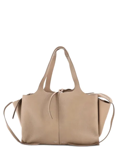 Celine Pre-Owned bolsa de hombro Tri-Fold mediana de piel de becerro granulada